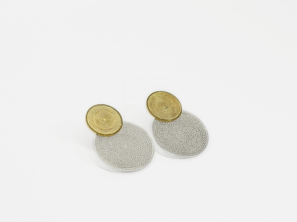 PAR ARETES IDENTIDAD EN PLATA