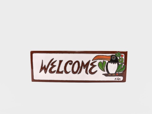 [1AP131] PLACA 10X30 BIENVENIDO WELCOME